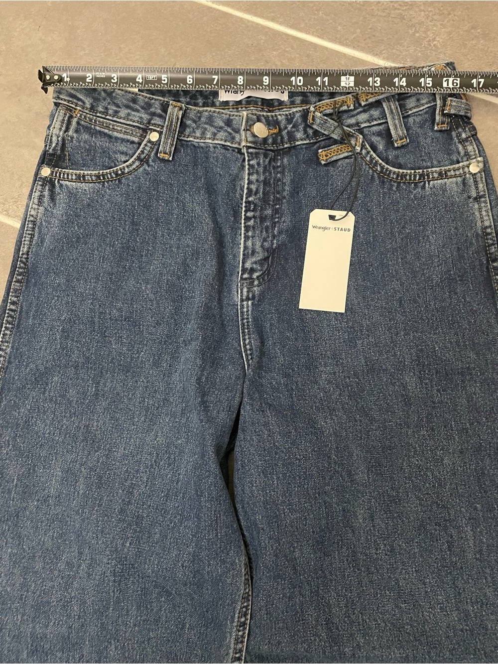 STAUD x Wrangler Loose Wide Leg Jean size 28X32 - Picture 5 of 10
